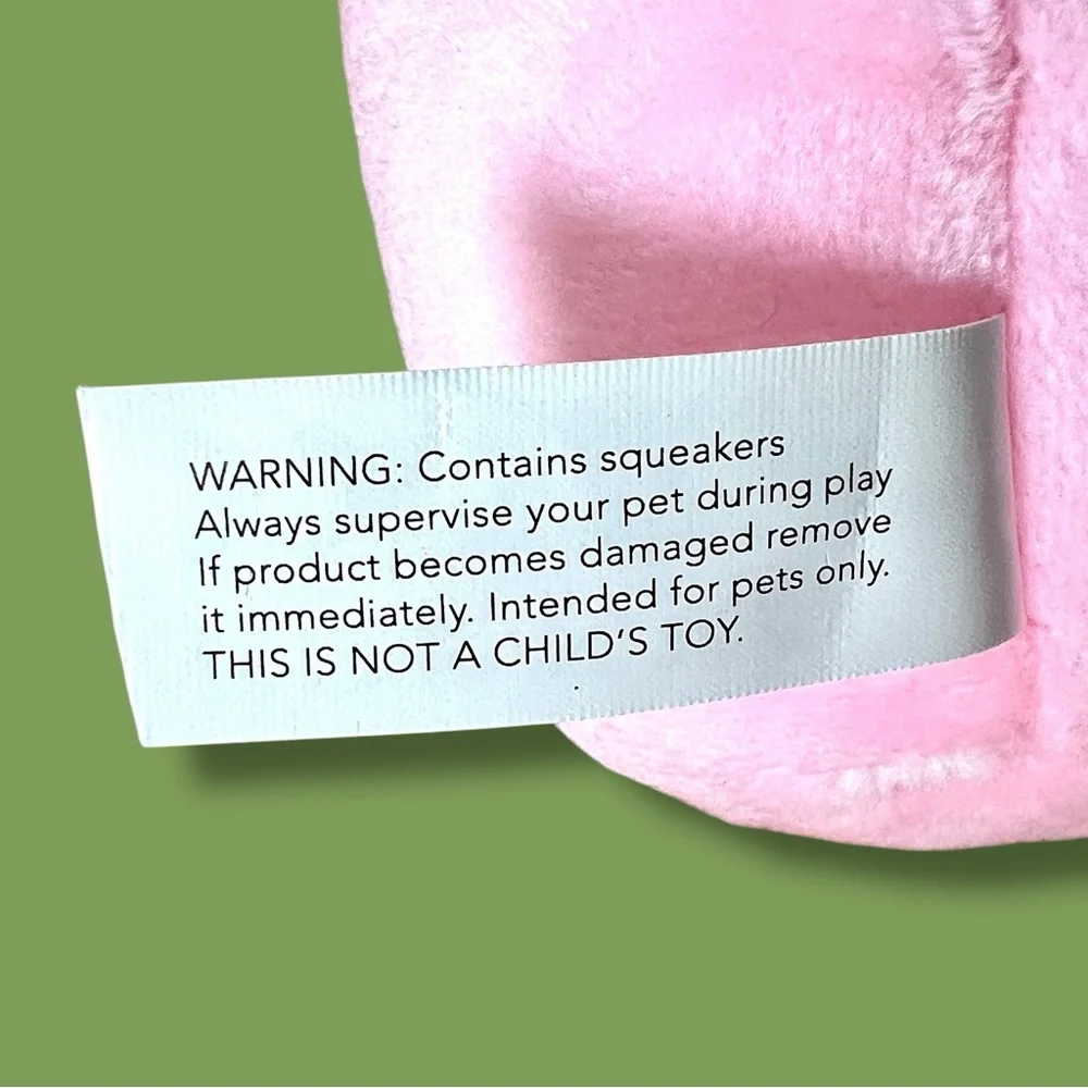 Winifred & Lily Love Potion Champagne Strawberry Plush Squeaker Pet Dog Toy